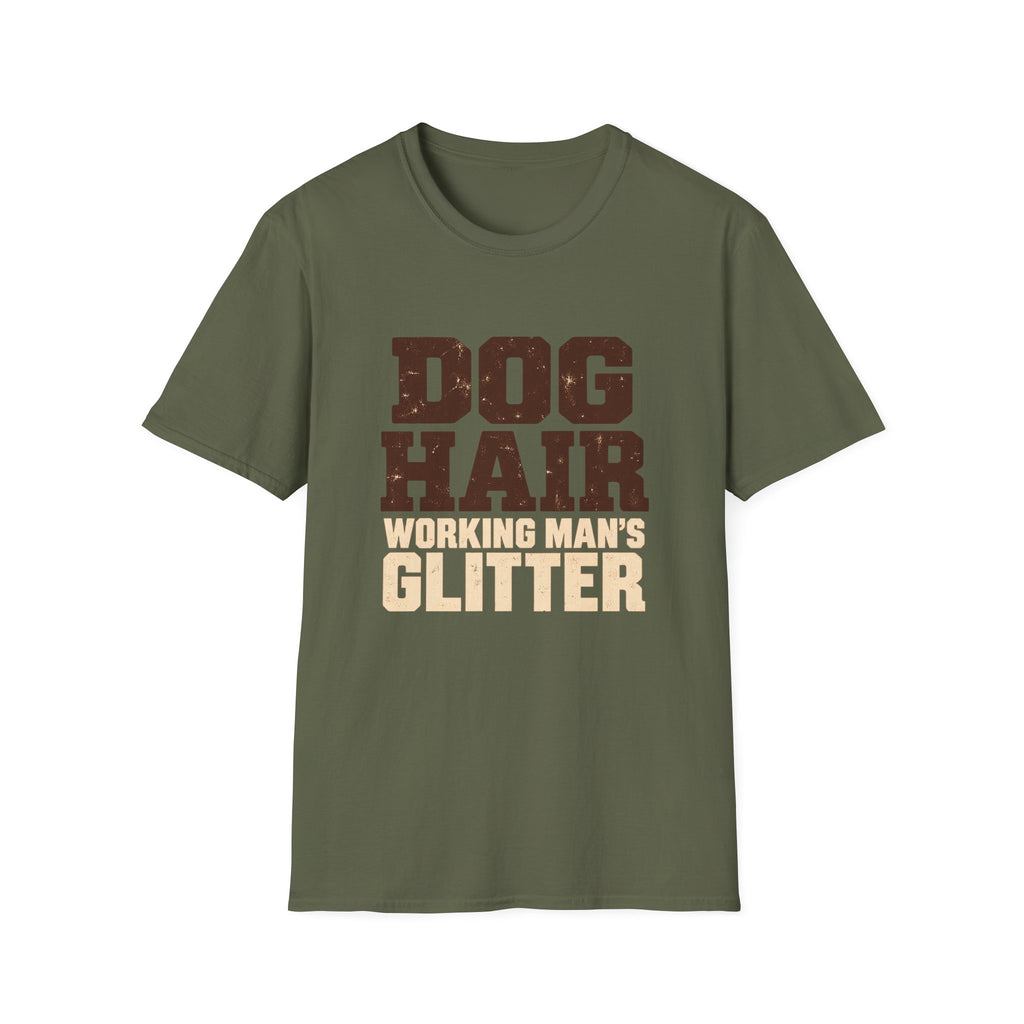 Dog Hair Working man's glitter T-Shirt